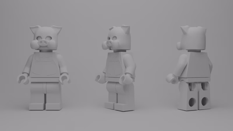 Cover image for Custom Pyg Professor LEGO-style 3D Model Design