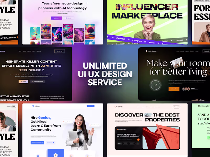 Cover image for Unlimited UI UX Design Service