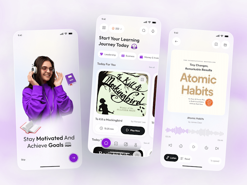 Cover image for  Audiobooks App | iOS and Android | UI/UX