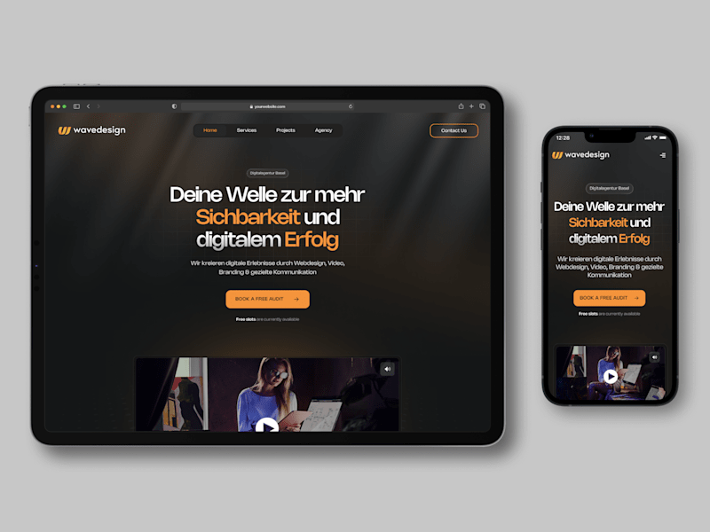 Cover image for WaveDesign – High-Impact Website for a Digital Agency