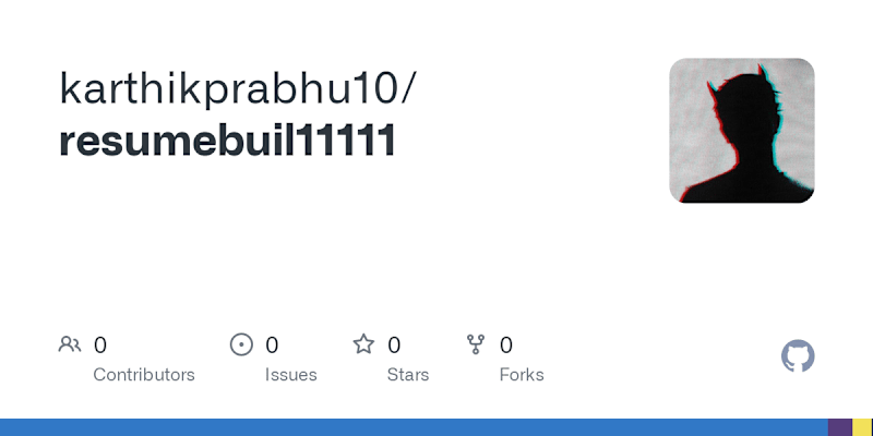 Cover image for karthikprabhu10/resumebuil11111