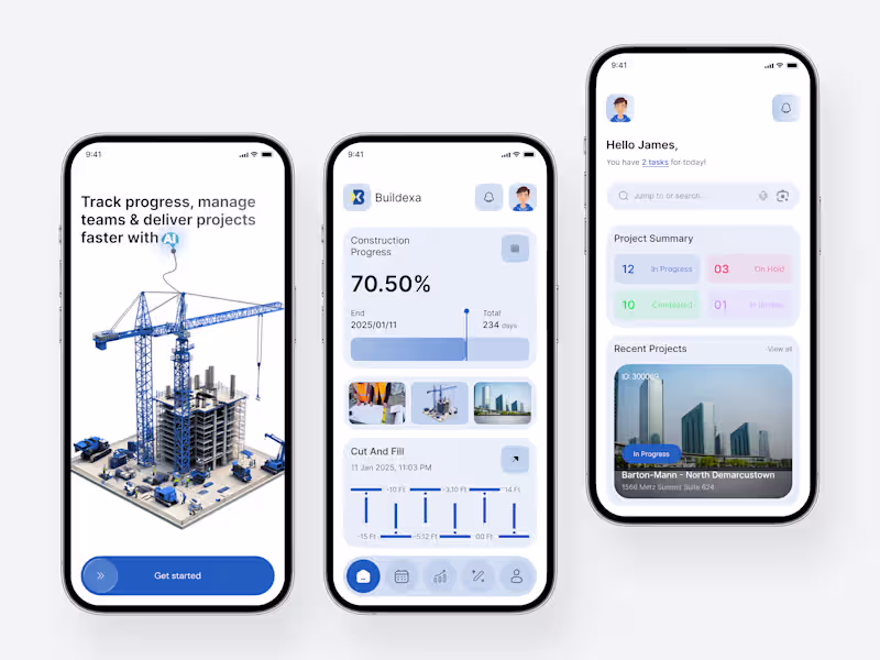 Cover image for "Construction Project Management Mobile App
