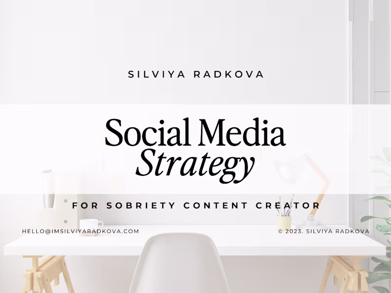 Cover image for Social media strategy and coaching for a sobriety coach