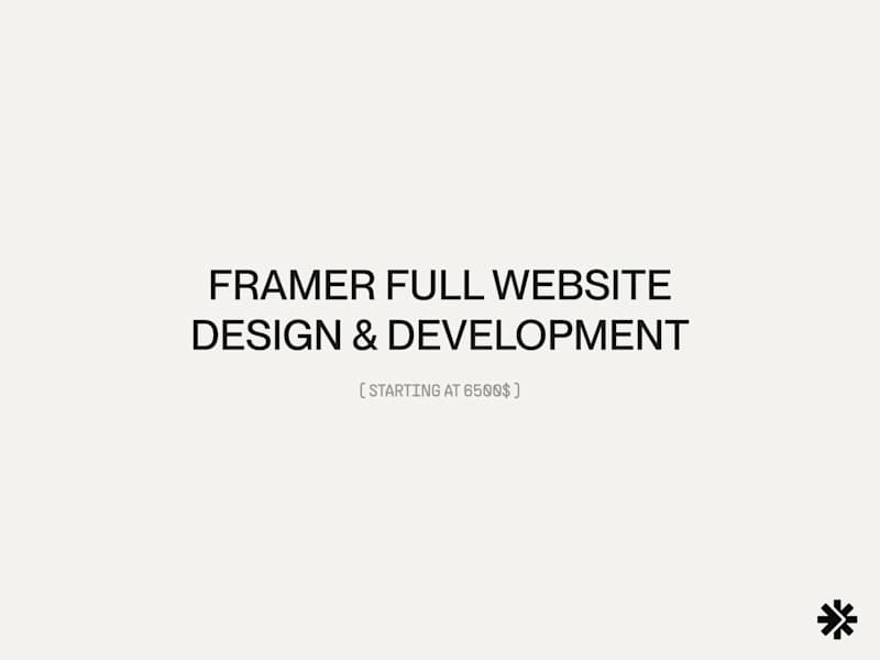 Cover image for Framer Full Website Design & Development