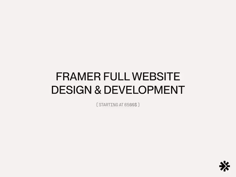 Cover image for Framer Full Website Design & Development