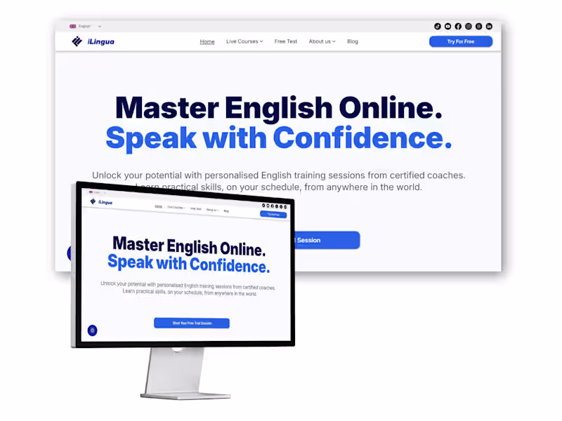Cover image for Web Design for iLingua