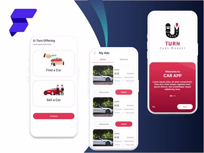 Cover image for U Turn – Car Inspection, Marketplace & Bidding App (FlutterF...