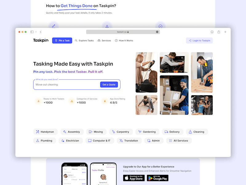 Cover image for Product Design: Taskpin, an Online Marketplace for Home Services