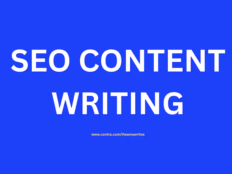 Cover image for SEO Content Writer | Optimizing Content for Google Success