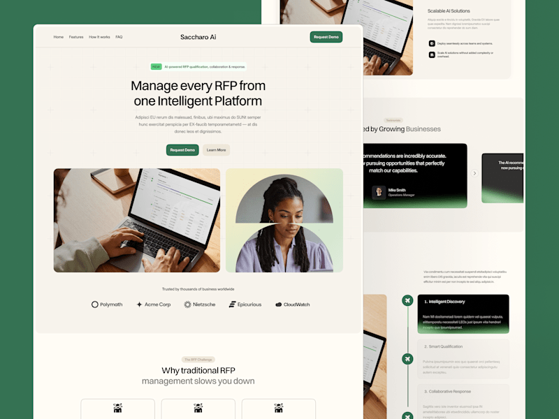 Cover image for Saccharo AI Landing Page
