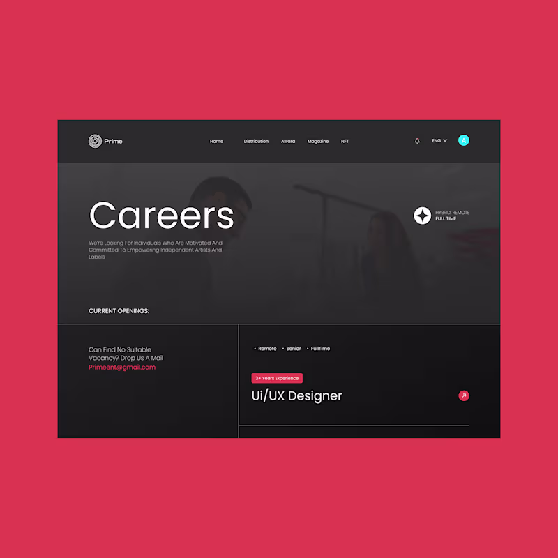 Cover image for Prime Universal Career Page
