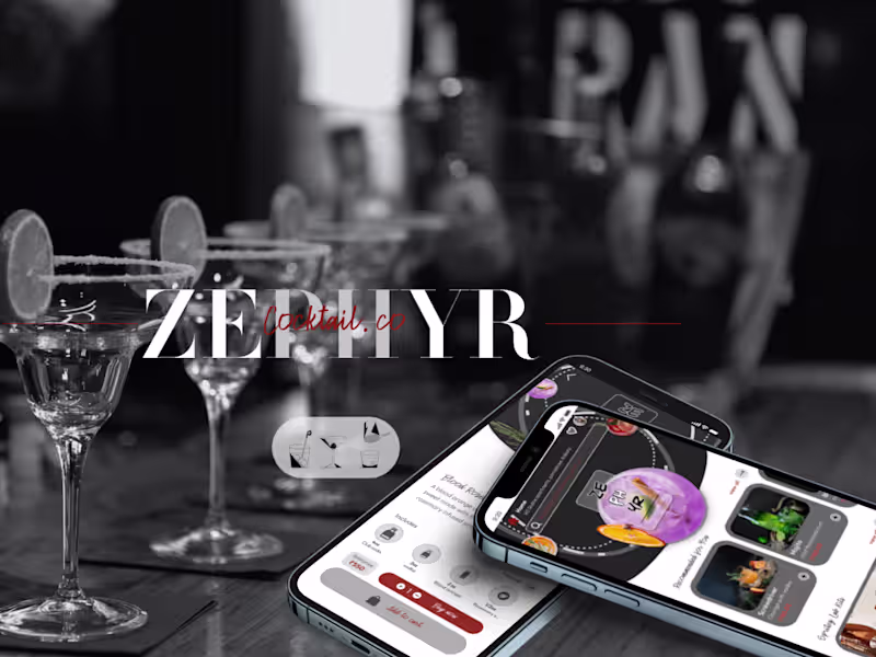 Cover image for Zephyr: High-end drink| Mobile App| Branding| Logo