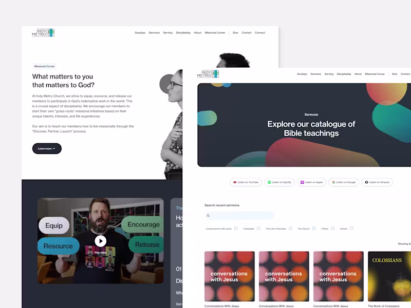 Cover image for Webflow Design & Development for Indy Metro Church