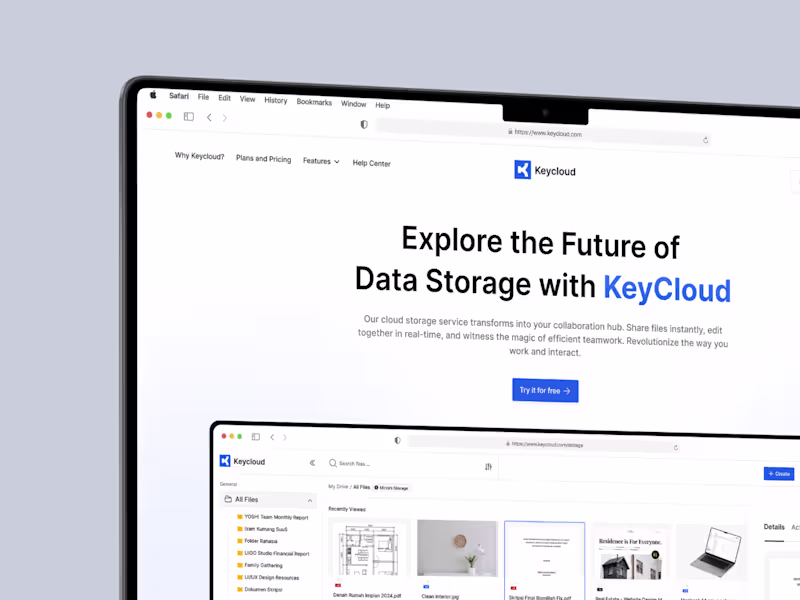 Cover image for AI Integrated Cloud Storage - Landing Page