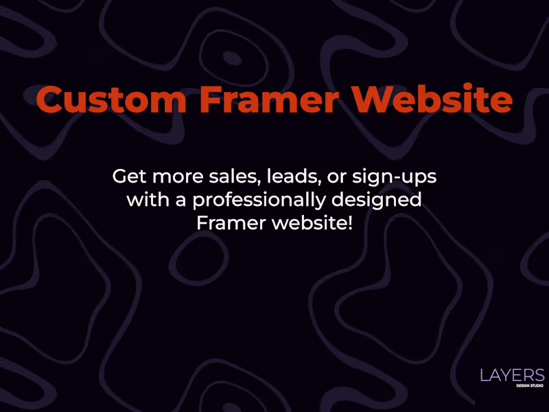 Cover image for Web Design Figma to Framer