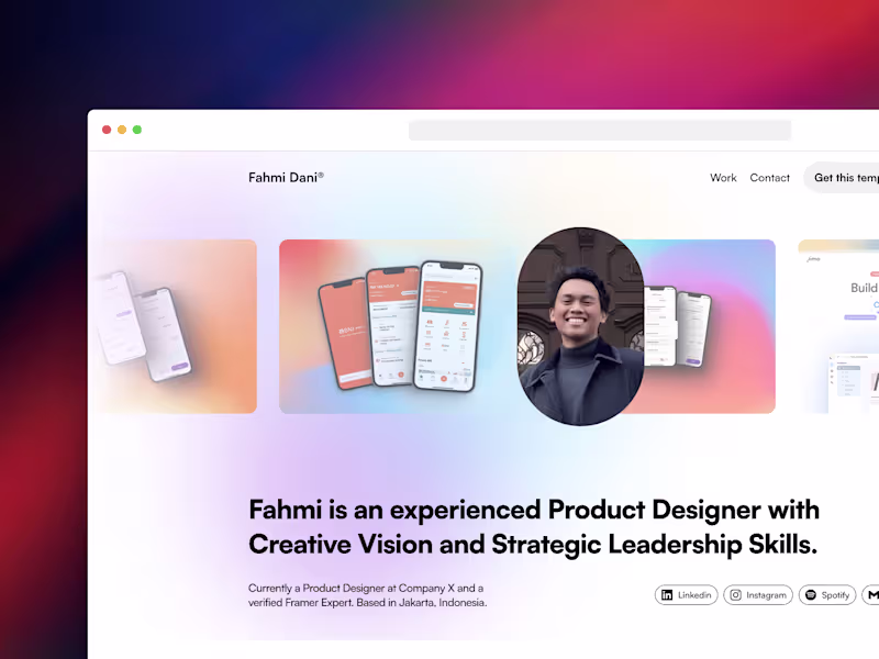 Cover image for Portify - Framer Template for Designers