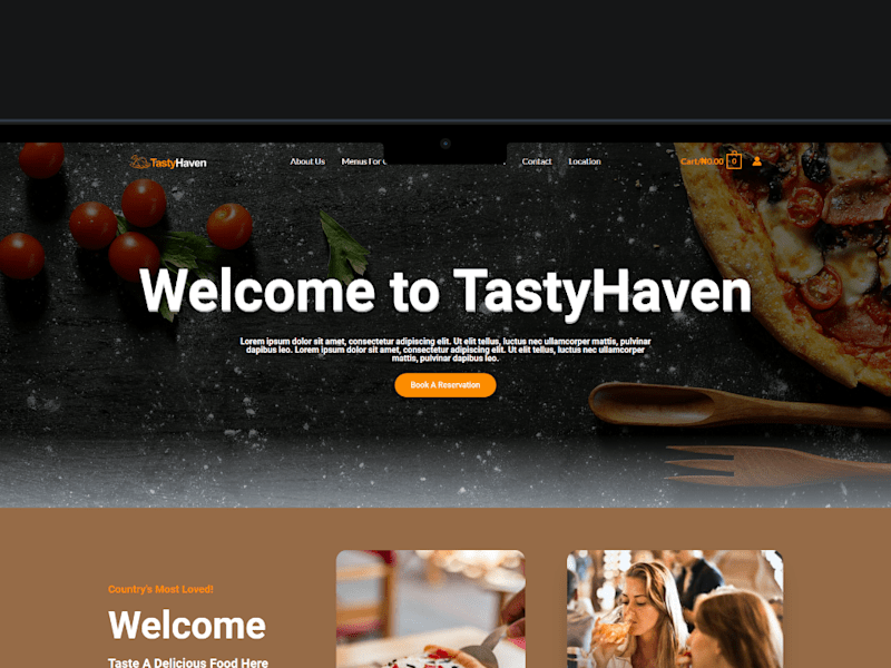 Cover image for Restaurant Website with Food Ordering System