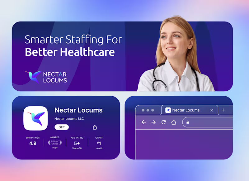 Cover image for NECTAR LOCUMS - Brand & Web Design