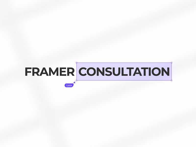 Cover image for Framer consultation