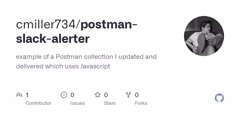 Cover image for cmiller734/postman-slack-alerter