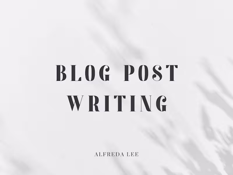 Cover image for Blog Post Writing