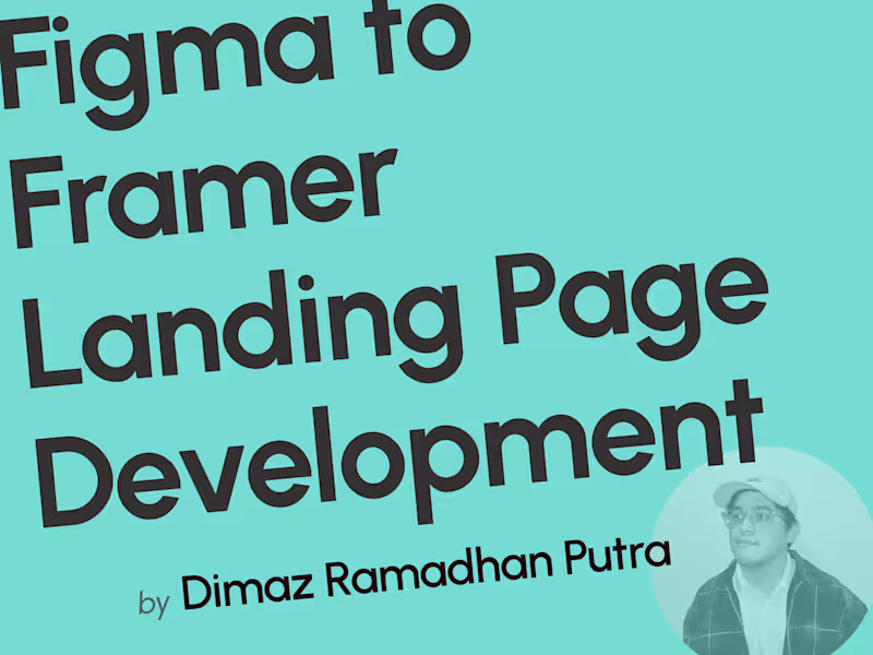 Cover image for Figma to Framer Landing Page Development