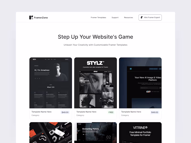 Cover image for Website in Framer - Framer Templates Store