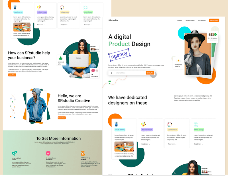 Cover image for Digital Agency Landing Page Design