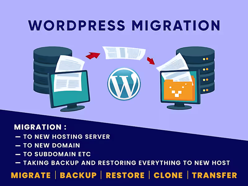 Cover image for You will get WordPress Backup, Cloning & Migration