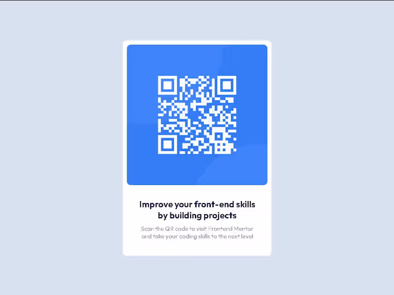 Cover image for Frontend Mentor | QR code component