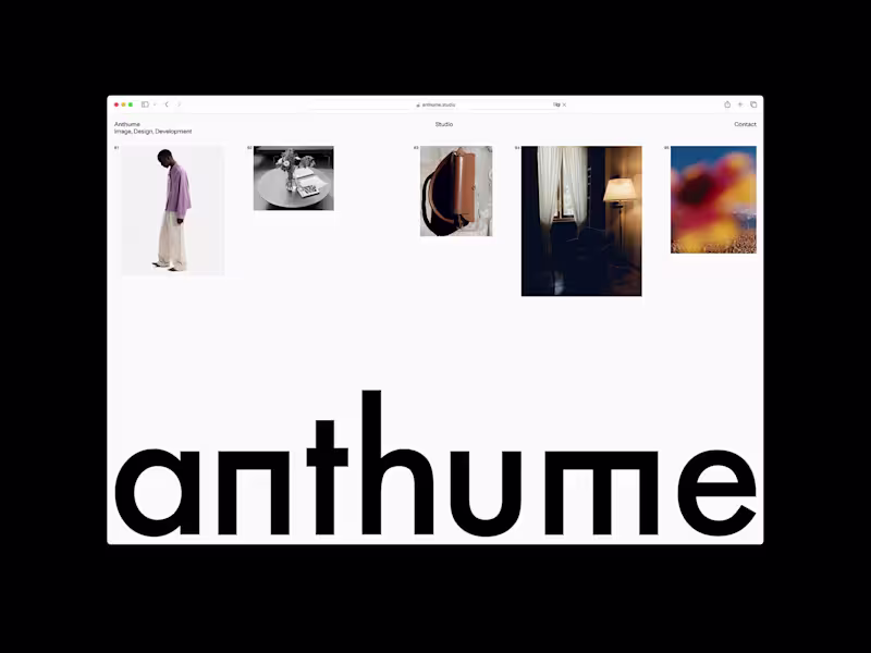 Cover image for Anthume Studio - Framer Website