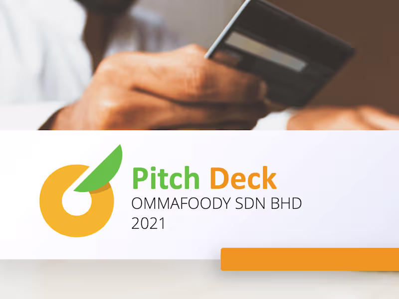 Cover image for Pitch Deck: Ommafoody Online Groceries 