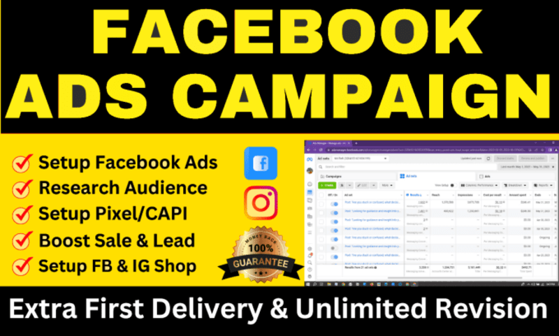 Cover image for I will run facebook ads, shopify ads, shopify fb ads, instagram…