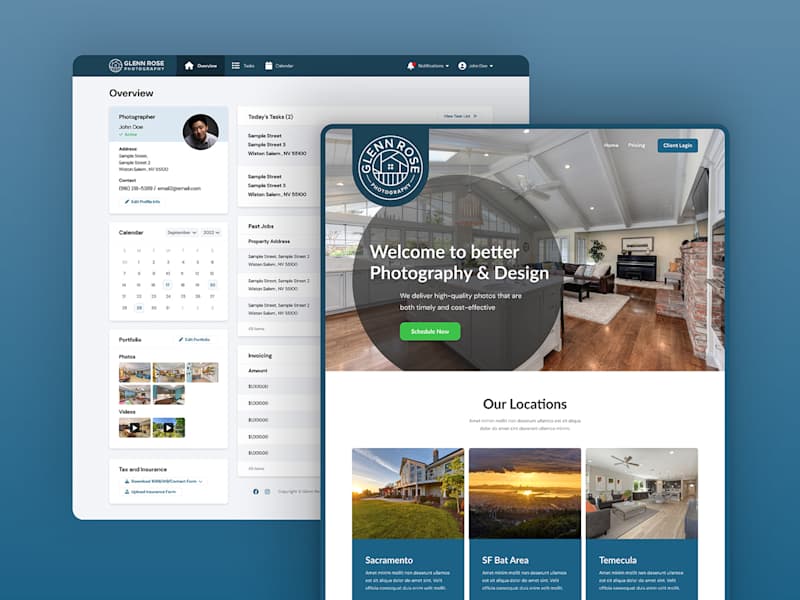 Cover image for Web App and Landing Page - Real Estate Photography