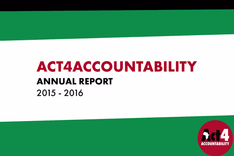 Cover image for ACT4 Annual Report
