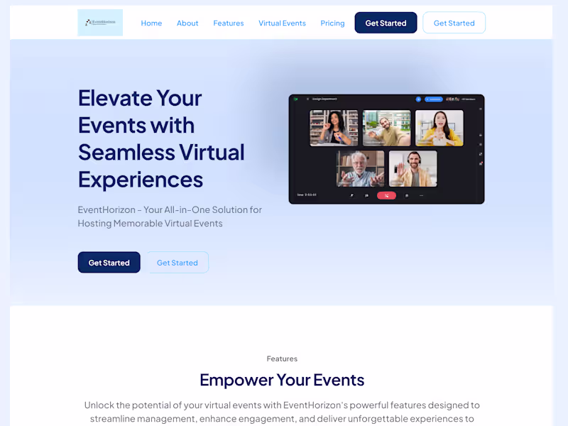 Cover image for Landing page for a brand in Virtual Event Host Space