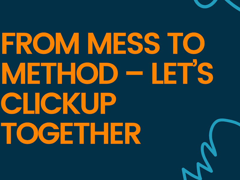 Cover image for clean, organized ClickUp workspace tailored to your workflow