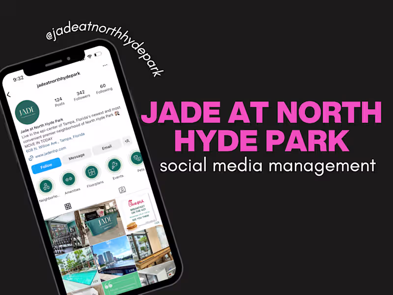Cover image for Jade at North Hyde Park Social Media Management (Start-Up)