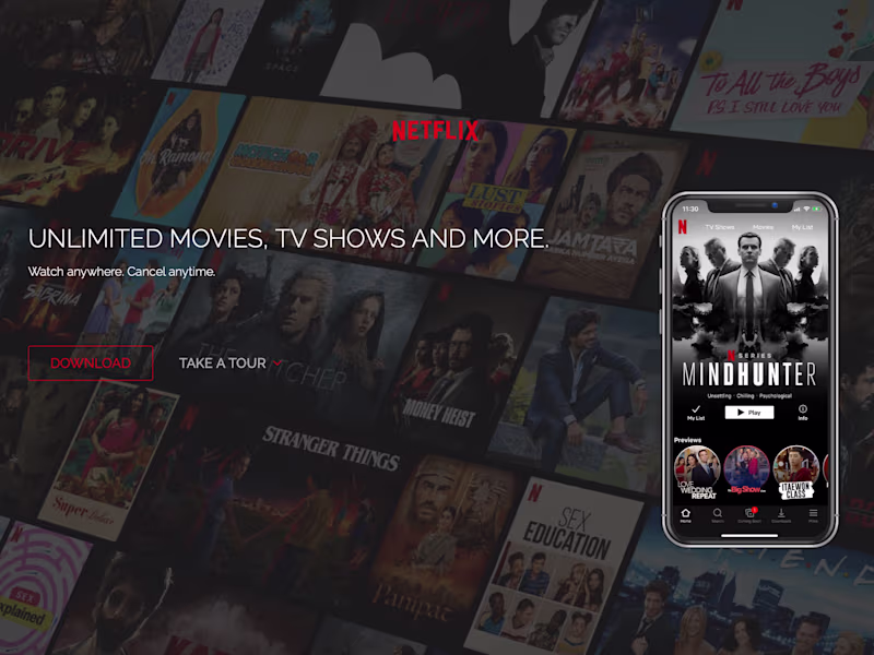 Cover image for Netflix MockUp Landing Page