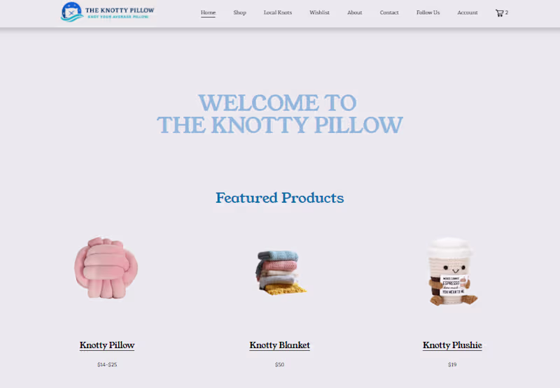 Cover image for theknottypillow.com (http://theknottypillow.com) is a fully ...