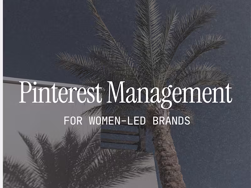 Cover image for Pinterest Managament For Women-Led Brands