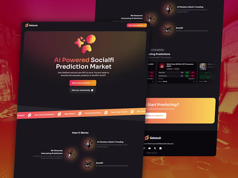 Cover image for Satsouk - Landing Page Design