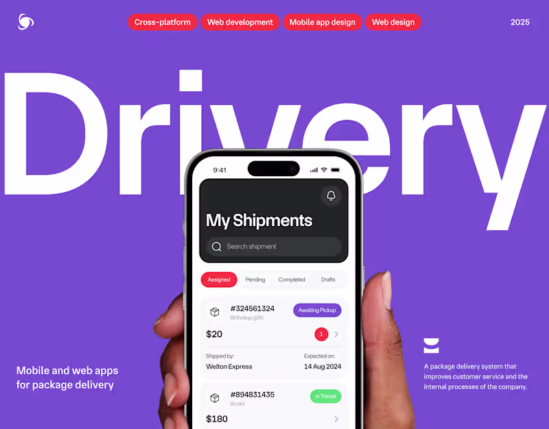 Cover image for Delivery App: Package Delivery Mobile App | Ronas IT