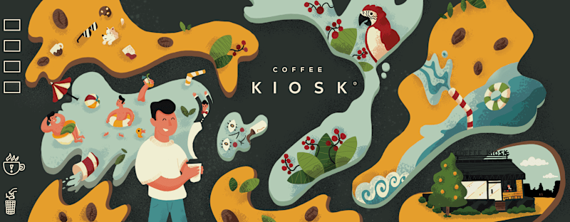 Cover image for COFFEE CUP AND BAG ILLUSTRATIONS
