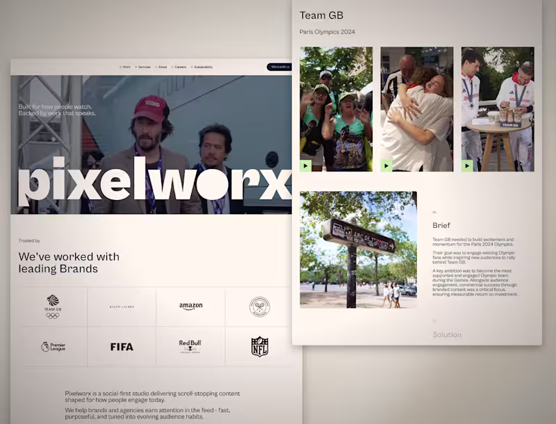 Cover image for Pixelworx Studio - Creative Agency Website