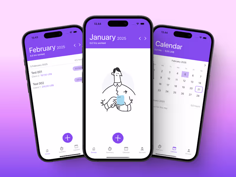 Cover image for Minimalistic Time logging app for freelancers