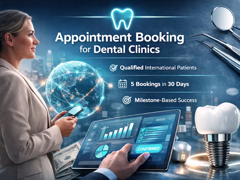 Cover image for Appointment-as-a-Service for Clinics(5 Qualified Bookings/month)