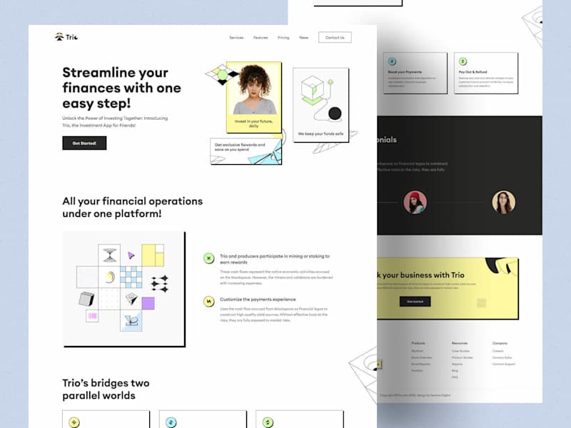 Cover image for Fintech Landing page