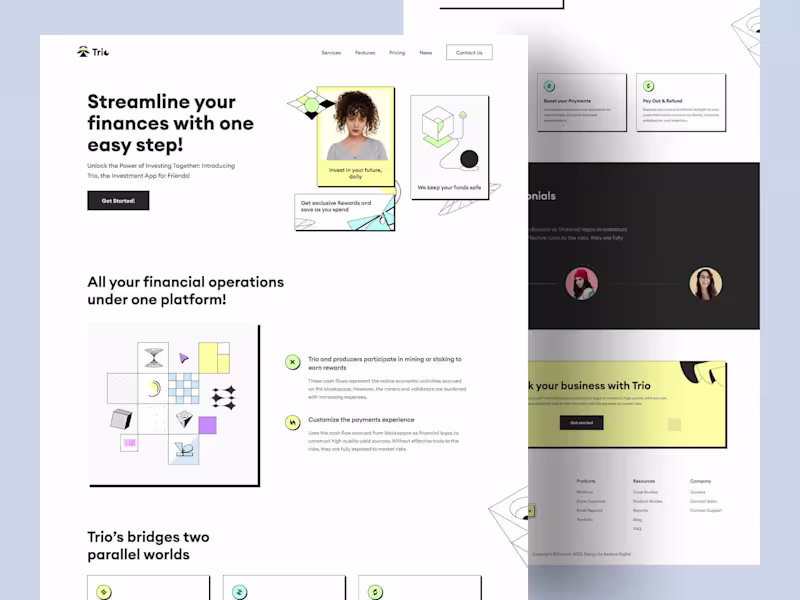 Cover image for Fintech Landing page