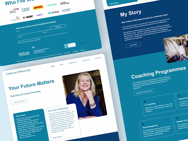 Cover image for Brand strategy and website redesign for a Career Coach